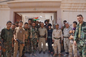 Kurds from several forces on the Sinjar front